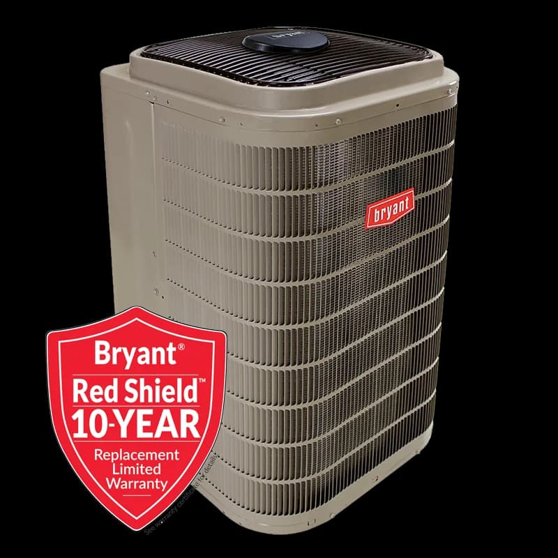 Bryant Evolution 191VAN variable-speed air conditioner with Red Shield badge
